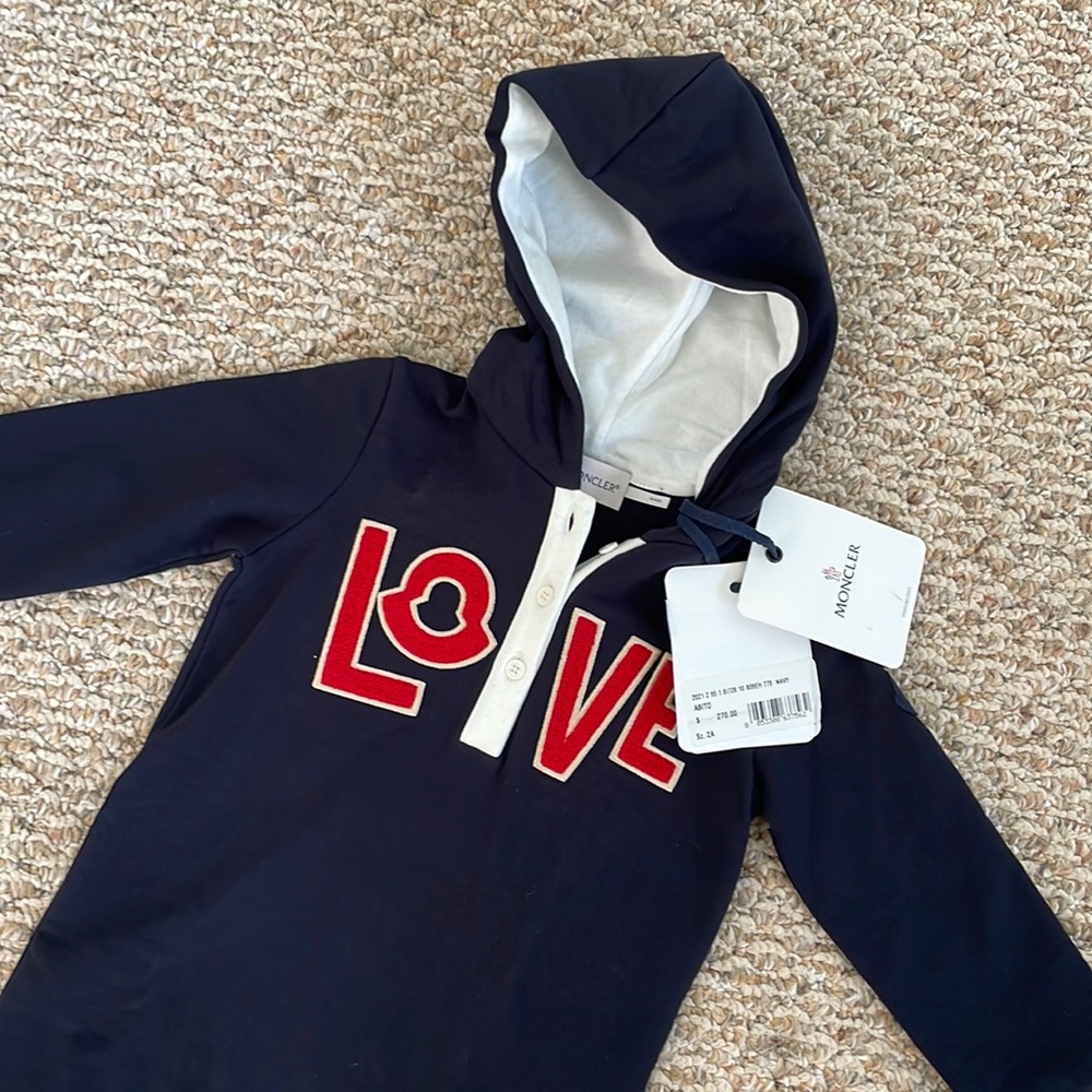 Moncler sweatshirt dress size 2. Brand new with tags